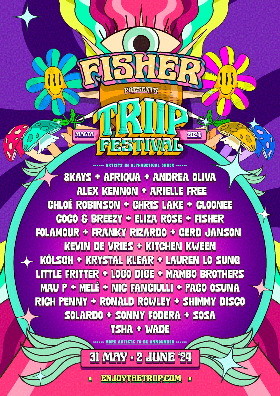 Fisher announces lineup for TRIIP Festival 2024 in Malta