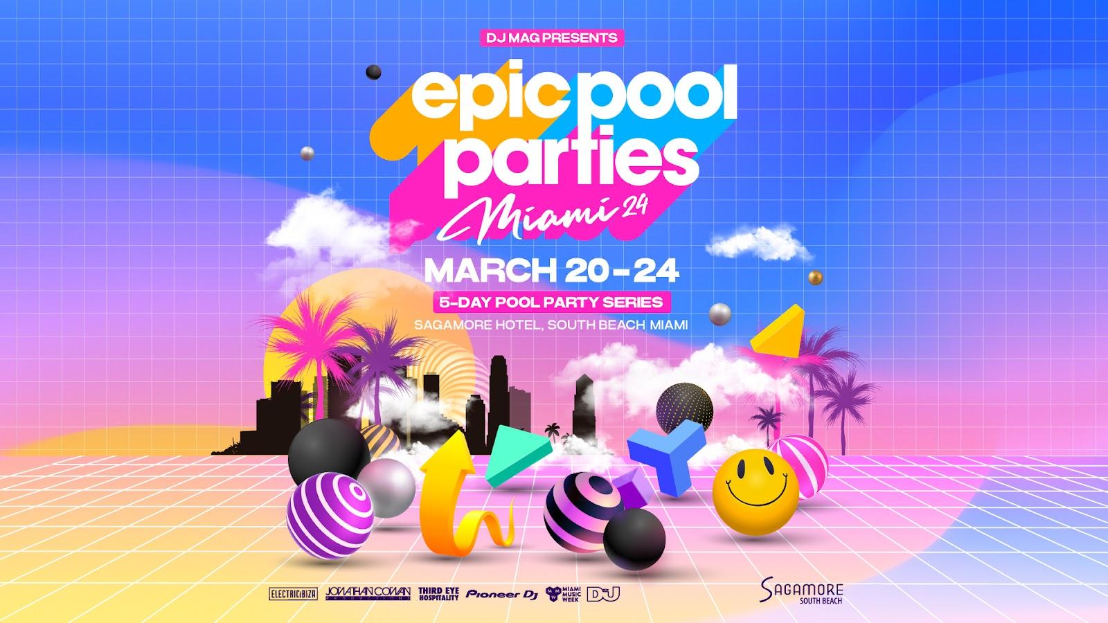 Epic Pool Parties announce brand takeovers for Miami Music Week