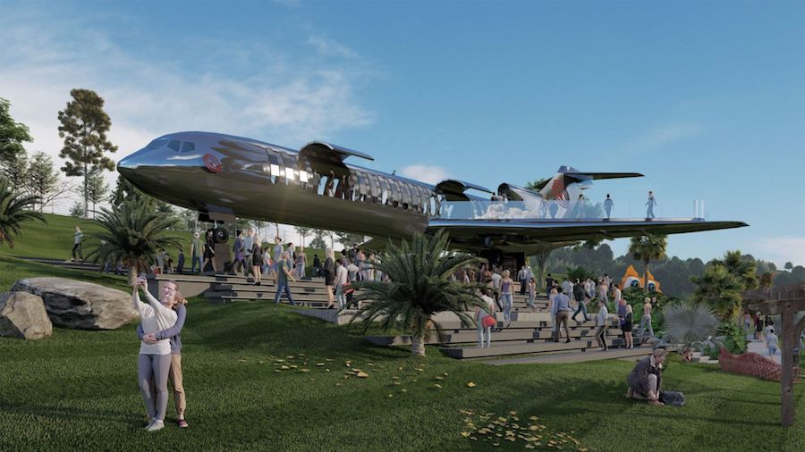 Welcoming JETSET – Brazils brand new Boeing 727-200 nightclub located inside Surreal Park to open this summer